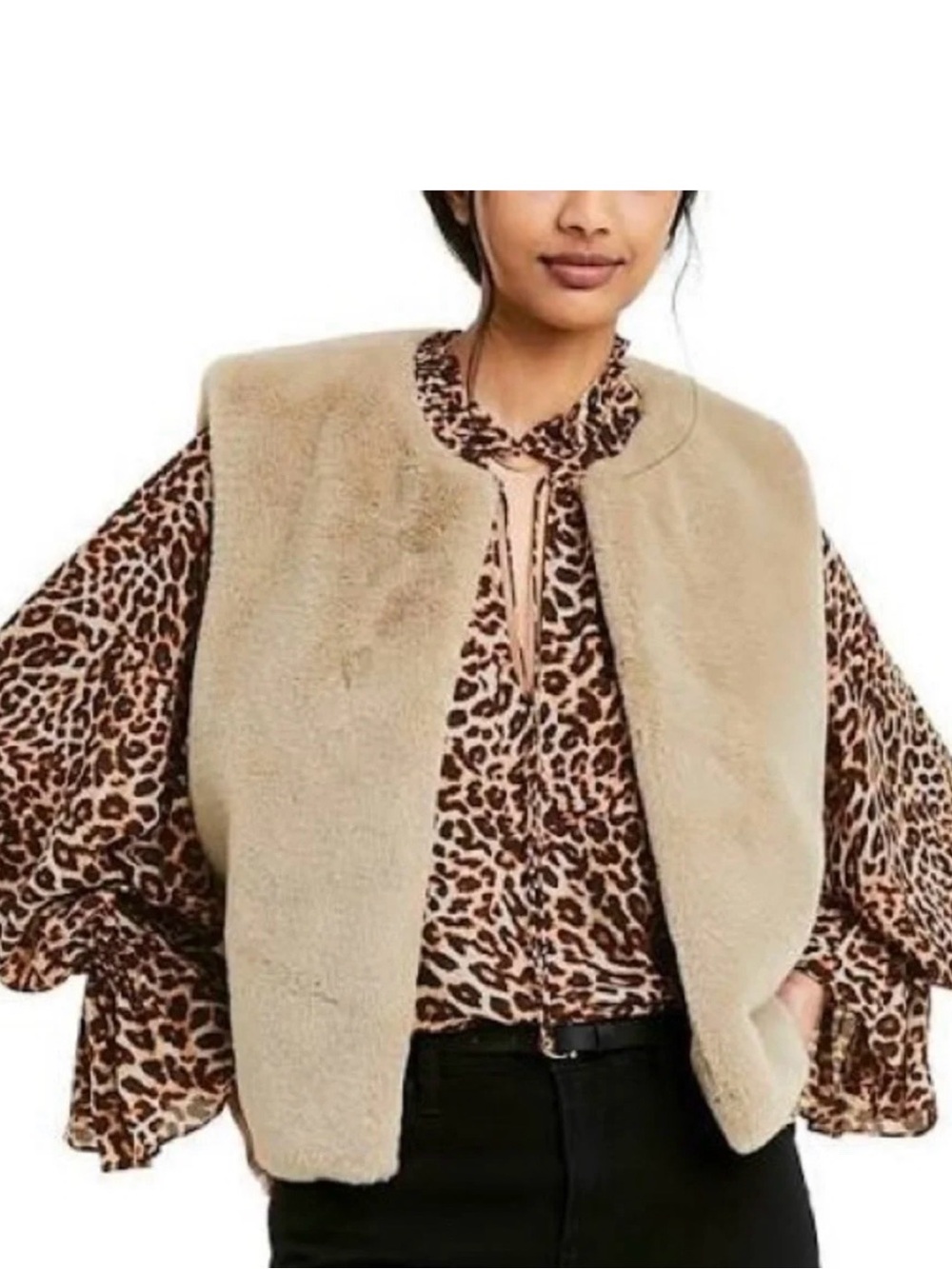 Nili Lotan Faux-Fur Vest